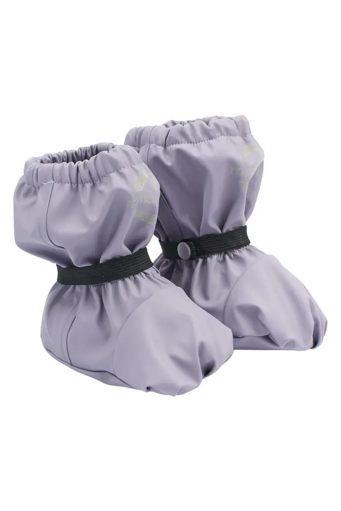 Regnovertræks Footies PU m. Fleece - Lavender Gray - 80 billede