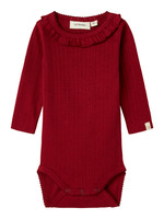 Rachel Langærmet Body - Red dahlia