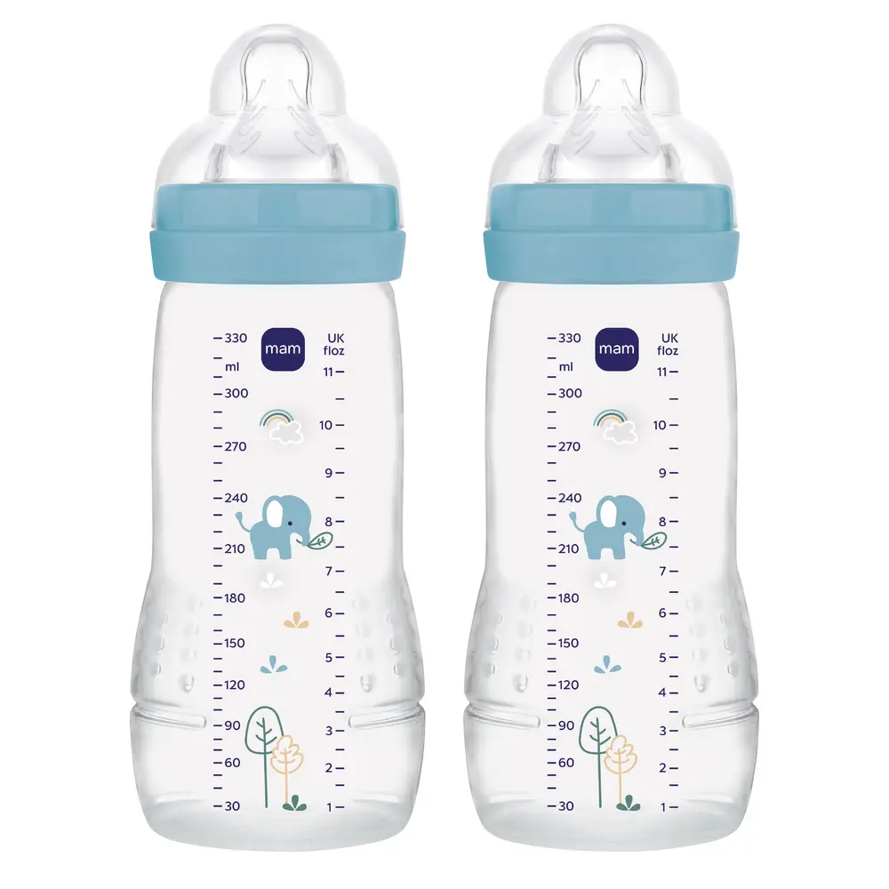 Easy Active Baby Bottle 330ml 2pk Blue billede
