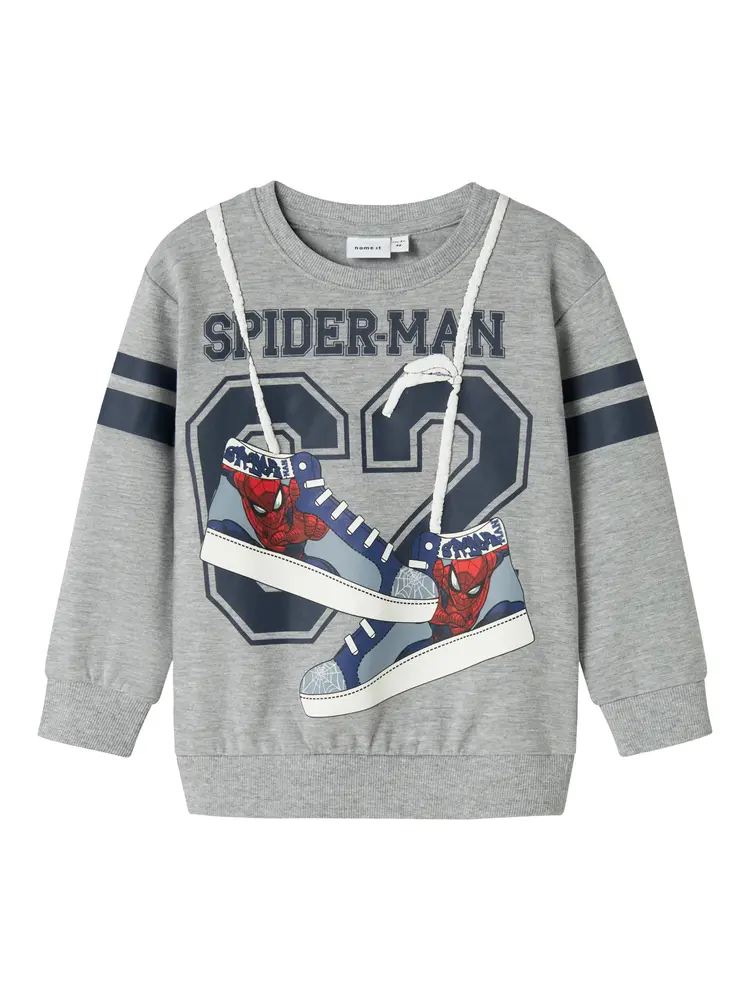 Adam Spider Sweatshirt - Grey Melange - 92 billede