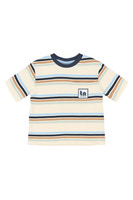 Stuart T-Shirt - Gardenia Striped
