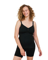 Sømløs Ammetop Med Shapewear - Sort