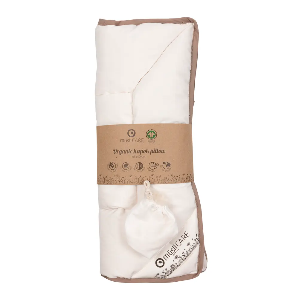 Pude, Kapok, v2, Cream, 45x40 cm billede