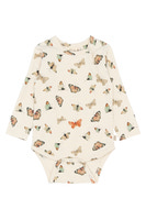 Star Langærmet Body - Eggnog Butterfly