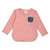 Rib Stripede Bluse m. Lomme - Mineral red/ Tofu
