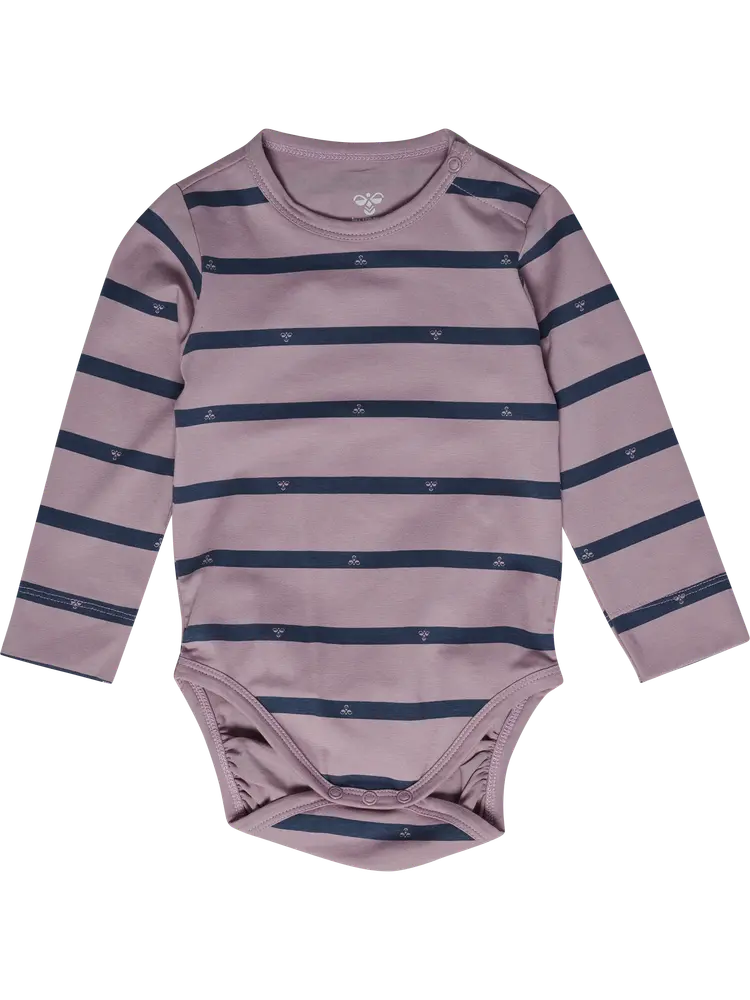 Hummel Stripy Bee Langærmet Body - Sea Fog - 56