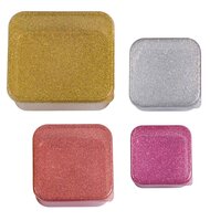 Snackbokssæt 4 dele Glitter gold blush