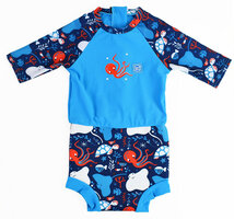 Happy nappy sunsuit - Under the Sea Blue