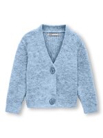 Oriana langærmet glitter cardigan - Blue